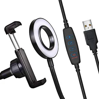Bigben - Kit Vlogging: soporte de móvil con anillo led