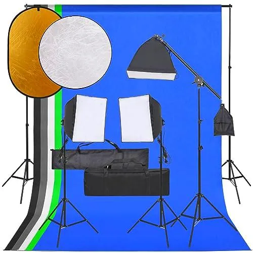 Kit de Estudio fotográfico con Set de Luces, Fondo y Reflector de ShGaxin