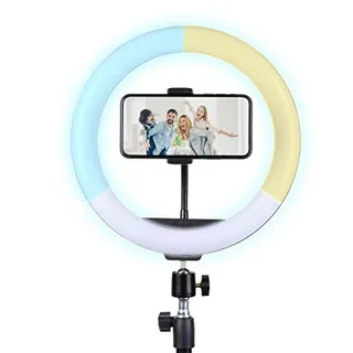 konix Geek Star - Soporte de Anillo de luz LED de Cuarzo para Smartphones (26 cm)