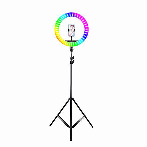 Andoer Luz de Anillo LED, RGB Anillo de Luz 16 RGB Colores Regulable