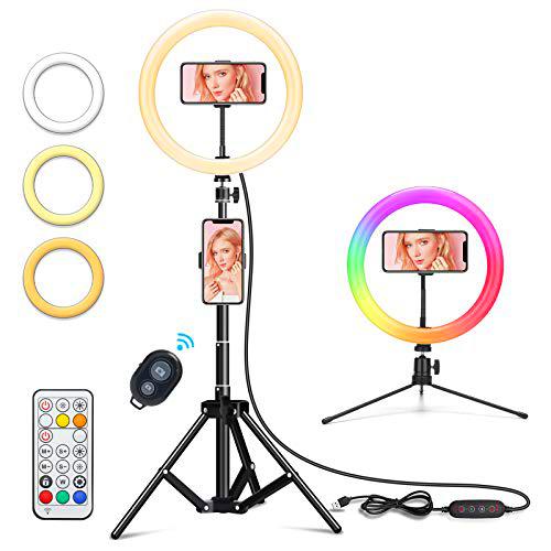 WWDOLL Anillo de luz LED Selfie con 26 RGB Colores
