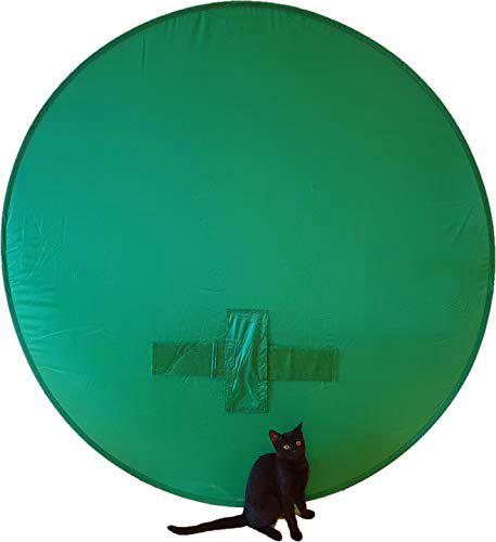 Precio promocional: EvaTech Chroma clave webcam de fondo de pantalla verde 56in (142cm) Fijar en la silla para zoom Go-reunión fondo virtual Pop up