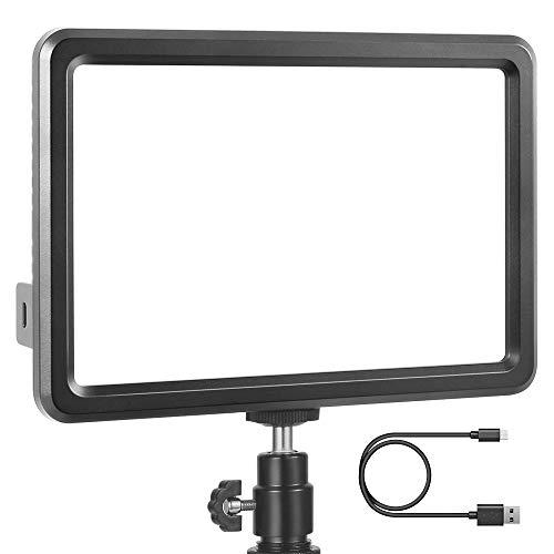 Luz de Video LED Cámara , RALENO Luz de Panel Bicolor Regulable Bicolor 3200-5600k