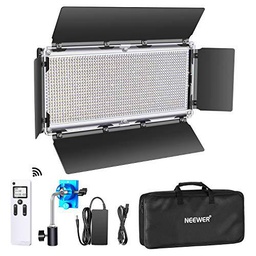 Neewer Avanzado Luz Video LED 2,4G 1320 con Barndoor Panel LED Bicolor Regulable con Pantalla LCD y Control Remoto Inalámbrico 2,4G para Fotografía de Producto Vertical Grabación de Video en Estudio
