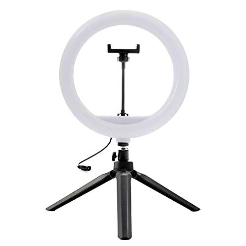 PAIDE P Aro de luz LED con Soporte para Móvil y Trípode