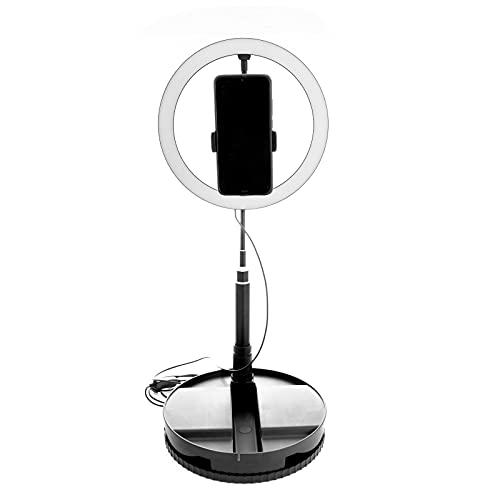 PAIDE P Aro de luz LED con Soporte para Móvil y Soporte Incorporado