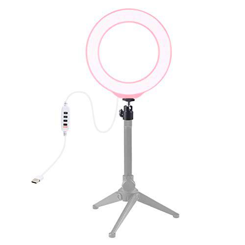Akozon Luz de Relleno de Anillo PU378F 2835 72 Piezas Cuentas LED Modo de iluminación de 3 Colores Puerto USB Ajustable Luz de Relleno de Anillo Rosa
