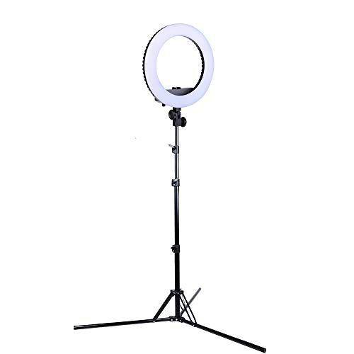 HAKUTATZ® 14'' 35W lámpara de anillo de anillo LED bicolor con trípode 3200-5600K regulable para teléfono móvil Foto YouTube Iluminación