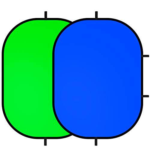 Selens - Telón de fondo (100 x 150 cm), color verde y azul