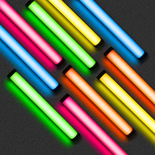 Lámpara de vídeo RGB LED 1200 lux, luz de fotografía 2500 K-9900K Regulable Completo Color Imán Incorporado y Batería Recargable de 5200mAh