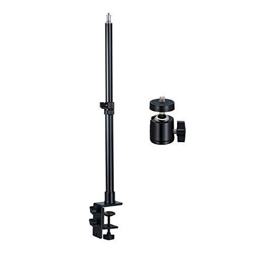 INSSTRO Soporte de luz con Mini Soporte, Soporte de luz con Clip de 1/4"