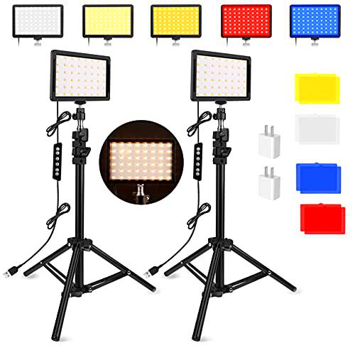 Unicucp 2 paquetes de 96 luces LED bicolor regulables de 2400-6800 K