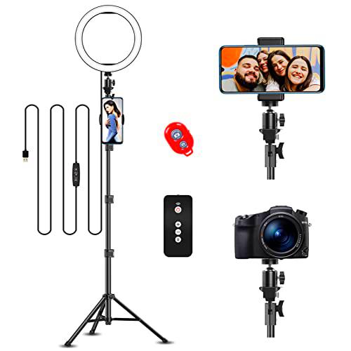 EMART Aro de Luz para Movil 10" Anillo de luz LED con Trípode