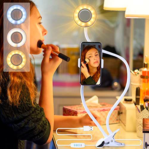 AGM Anillo de luz para Selfie con Cuello de Cisne de 24"