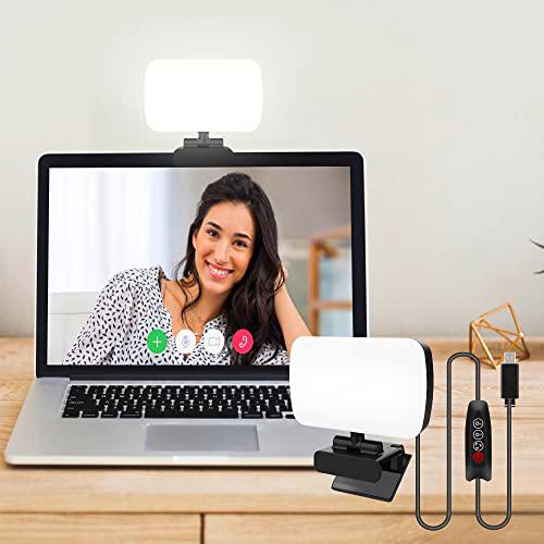 Somerick IluminacióN para Videoconferencia - Luz De CáMara Web con 3 Modos De Luz Y AtenuacióN Continua,para Transmisión En Vivo En Línea