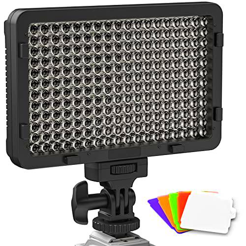 Luz de Vídeo Led Movil 176 Perlas de Lámpara Lluminación con 5 Filtros de Color
