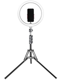 Aro de Luz Trípode LED 12", Anillo de Luz Ring Light con Trípode y Soporte para Teléfono Móvil