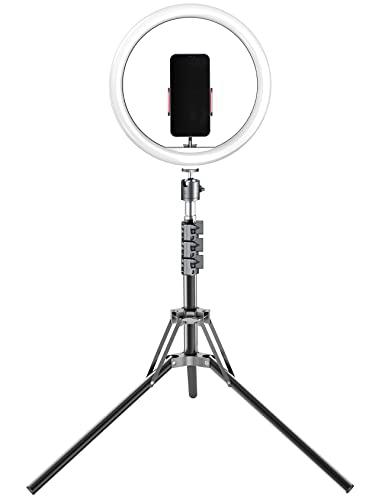Aro de Luz Trípode LED 12", Anillo de Luz Ring Light con Trípode y Soporte para Teléfono Móvil