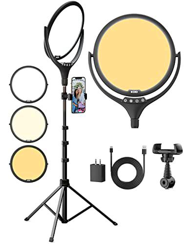 Anillo de luz de Pantalla Completa de 10,2" con Soporte para trípode de 65" y Soporte para teléfono