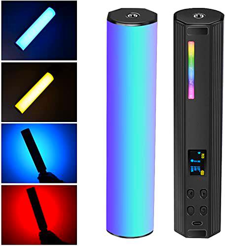 DF DIGITALFOTO Tubo LED RGB W200, 200 mm Tubo Luz LED de 2500-9000K para Hacer Videos