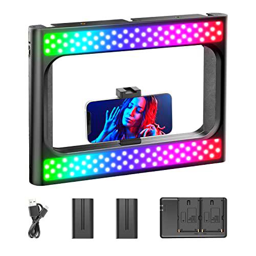 Neewer RGB LED Anillo Luz Selfie Luz, 360º a Todo Color