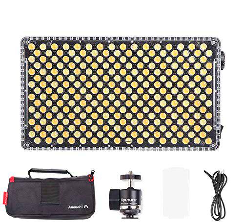 Aputure Amaran AL-F7 Lámpara de luz de Video portátil con luz led de Video Bicolor Regulable de 256 Leds 3200-9500K CRI95 + (versión actualizada de Aputure Al-H198)
