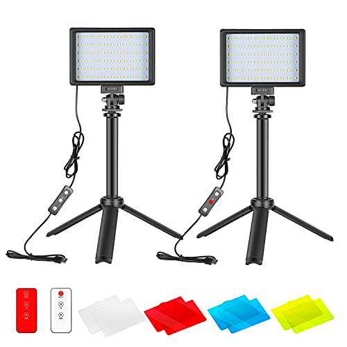 Neewer Barra de Luz LED para Video de Mano RGB, Luz de Fotografía Regulable con 9 Colores / 10W / Batería Incorporada de 4400mAh / 1000LM / Control Remoto / 3000K 6500K Temperatura de Color Ajustable