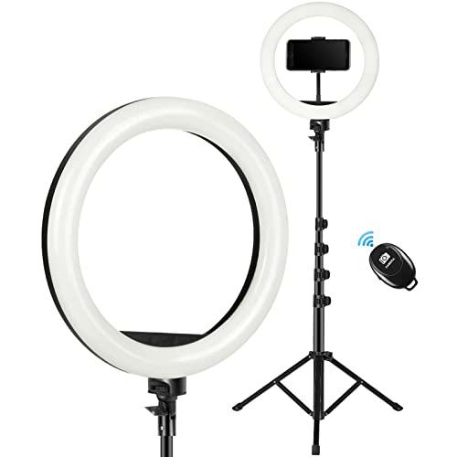 PeHeShe 12" Ring Light, Luce per Selfie, 63" Staffa Triangolare