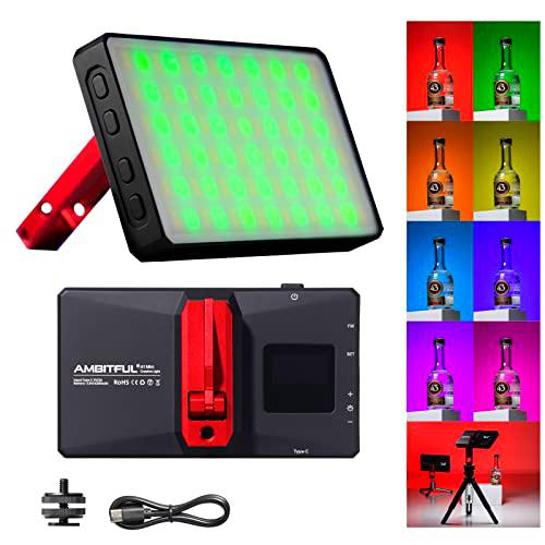 AMBITFUL A1-Mini RGB Luz Creativa, luz de Video a Todo Color Regulable de 8 W