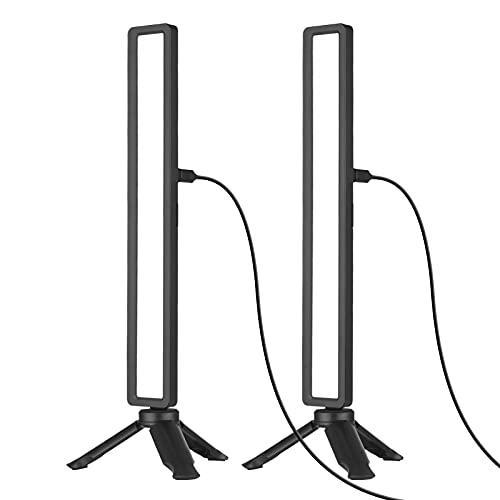 Andoer Andoer 2PCS Computadora portátil Monitor Barra de luz Iluminación para videoconferencia Lámpara de Pantalla Lámparas de Relleno Alimentado por USB 3 Temperatura de Color Regulable con Mini