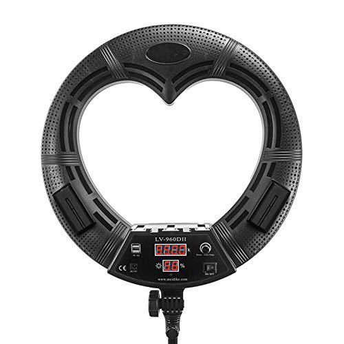 Yidoblo LV-960DII Pantalla digital regulable de 96 W con forma de corazón para maquillaje en directo,luz LED para selfie YouTube,cámara de vídeo,teléfono con mando a distancia por infrarrojos