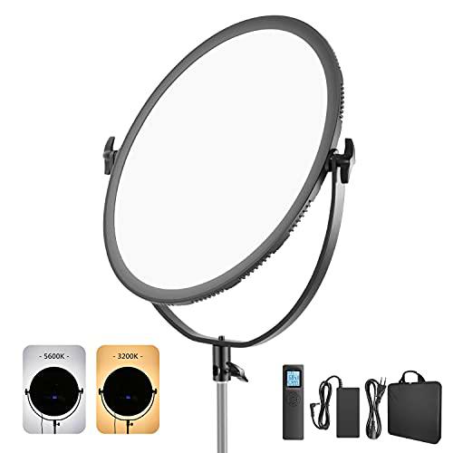 Neewer LED Iluminación Redonda Estudio Bicolor, Luz Ultrafina con Borde Estudio