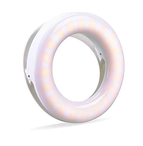 Luz de Anillo Recargable Selfie con 3 Modos de luz y Brillo Continuo