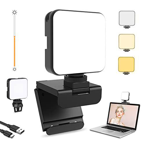 NexiGo Glow Light para Streamers, Kit de Lluminación Mejorada para Videoconferencias con Clip de Estilo Webcam