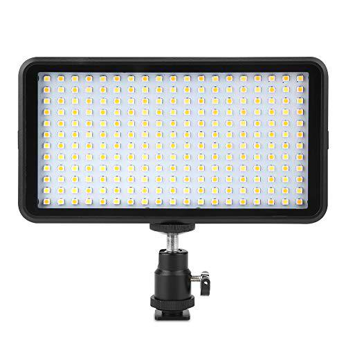 Vbestlife Luz de Video con cámara LED, 228 Piezas LED 3200K / 6000K en luz de cámara con Orificio para Tornillo de 1/4&quot;para Estudio de entrevistas de Boda o iluminación Exterior