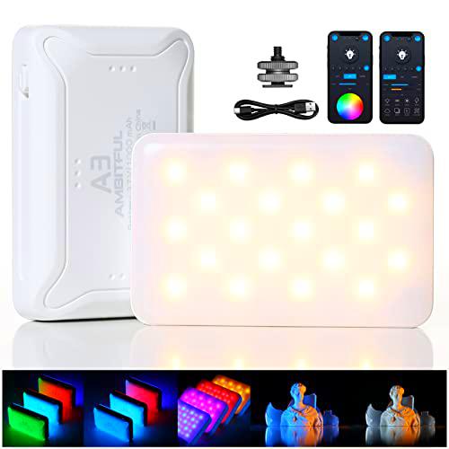 AMBITFUL Mini luz de video LED RGB a todo color A3