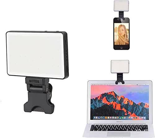 King Ma Luz LED Streaming para Videoconferencia, 3 Modos de luz portatil Movil Key Light 3200K-5600K Recargable fotografía para Selfie TikTok Live Streaming/Reunión en línea