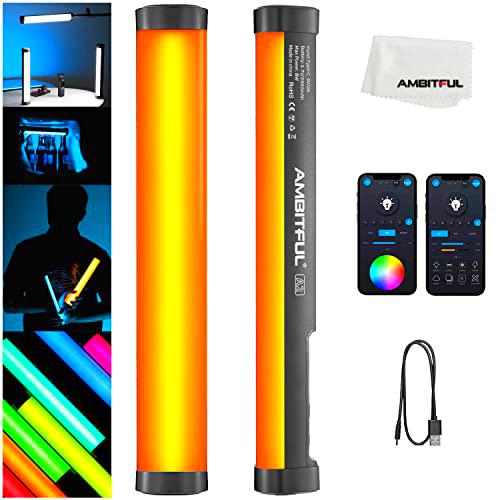 AMBITFUL A2 RGB Tube Light, CRI 95+ TLCI 97 +, Color Temperature 2500K ~ 8500K