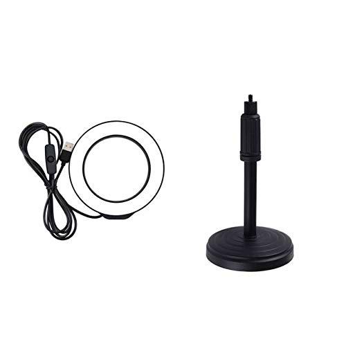 ALOOYAK Luz del Anillo, Soporte aro de luz LED con el trípode for el teléfono móvil Mini cámara de luz con el sostenedor for vídeo de Maquillaje de iluminación (Color : C)