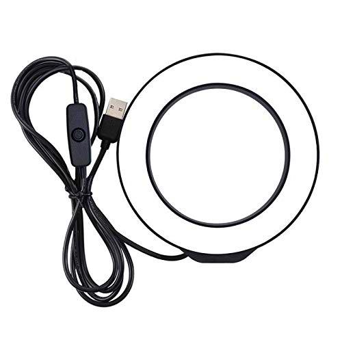 ALOOYAK Luz del Anillo, Soporte aro de luz LED con el trípode for el teléfono móvil Mini cámara de luz con el sostenedor for vídeo de Maquillaje de iluminación (Color : A)