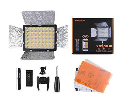 Yongnuo - YN Luz LED 3per DSLR para vídeo, de color/temperatura regulable