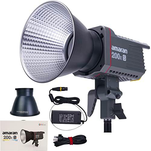 Aputure Amaran 200x S Luz de Video LED Bicolor, iluminación de fotografía para cámara de Video luz de Foto 2700K-6500K 45,400Lux @1m (5600K) CRI≥95 TLCI≥98 200W luz de Estudio.