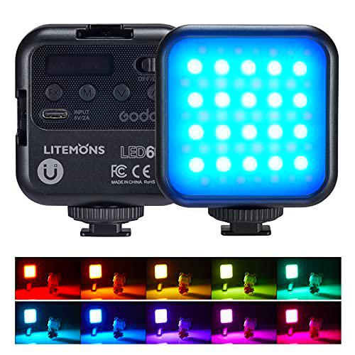 GODOX LITEMONS LED 6R RGB Luz de video, LED Bicolor 3200-6500K