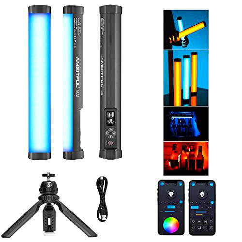 AMBITFUL A2 a Todo Color RGB Tubo de luz, CRI 95 TLCI 97 Color preciso