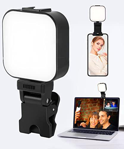 64 LED Movil Selfie Luz - 25 Modos de Luz Phone Light con Pinza para Videoconferencia Selfie Fotografia Vlog