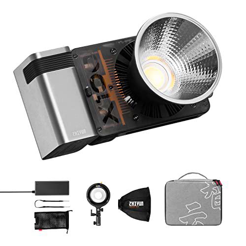ZHIYUN MOLUS X100 Pro [Official] Luz de Video LED COB de 100 W Bicolor Iluminación de Salida Continua con Batería de Empuñadura Desmontable