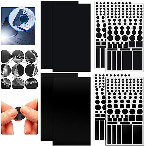 SCHYIDA 8 Hojas de Pegatinas para Tapar Luces de Aparatos Electrónicos Atenuador de Luz Led Pegatina Bloquea el 50% a 100% de Luz Pegatinas de Bloqueo de Luz Led de Noche