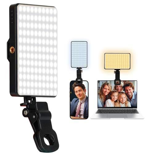 BNEHHOV Luz de Video Led 120 Leds Luces 2500k-9000k Regulable Luz Selfie CRI95+ Carga USB Batería Incorporada de 3000 mAh Luz de Relleno Portátil para iPhone/Laptop/Smartphone/Facebook/Youtube Vlog