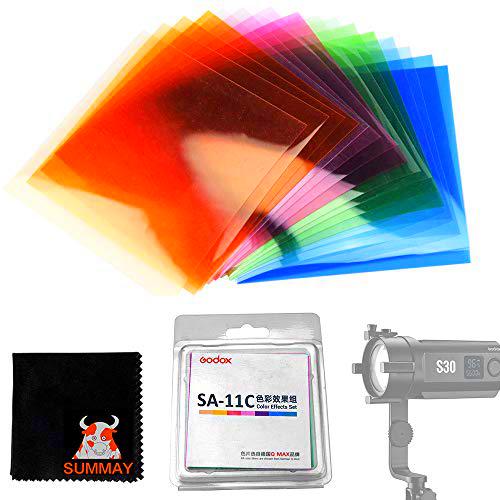 GODOX SA-11C Filtros de Color Efectos de Color establecidos para la luz de Video LED de Enfoque Godox S30 (SA11C)