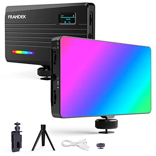 Lámpara de Vídeo LED RGB, FRANDEK Luz de vídeo RGB con batería de 4000 mAh